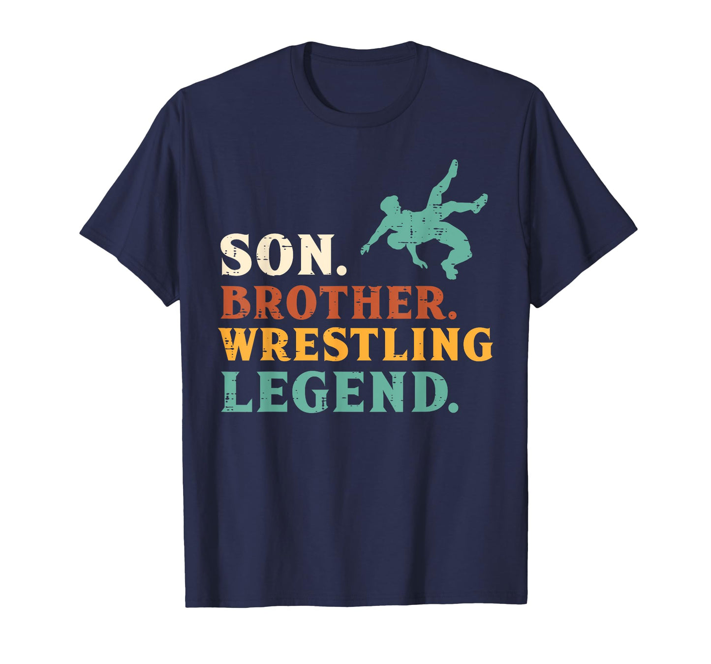 Son Brother Wrestling Legend Retro Wrestler Boys Kids Youth T-Shirt