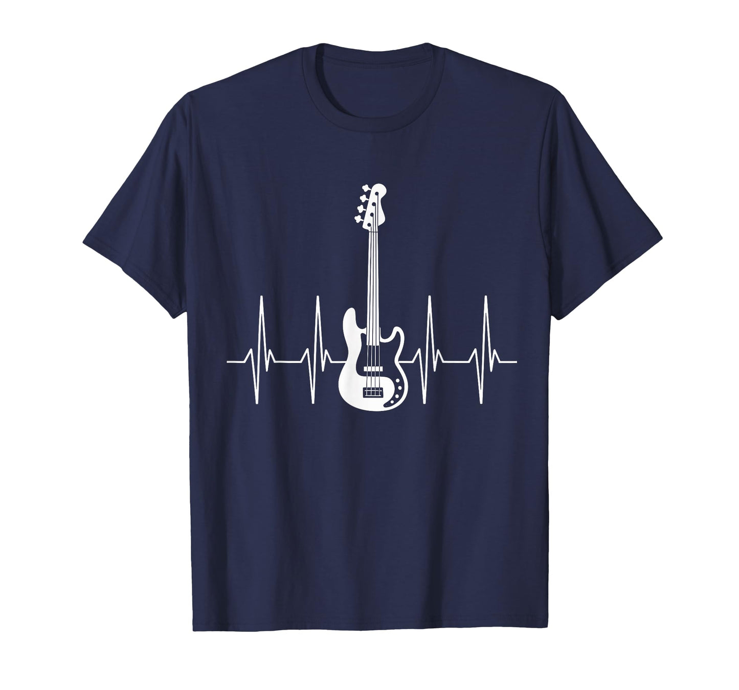 Guitar Heartbeat Bass Guitar Player Musician T-Shirt