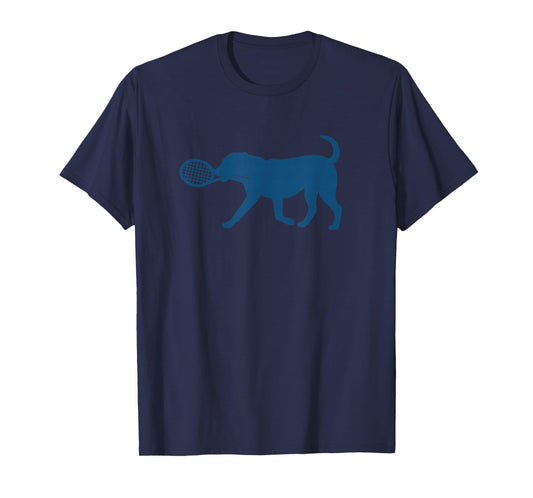 Tennis Dog Tee Silhouette Funny Sports Lovers Kids Boys Girl T-Shirt
