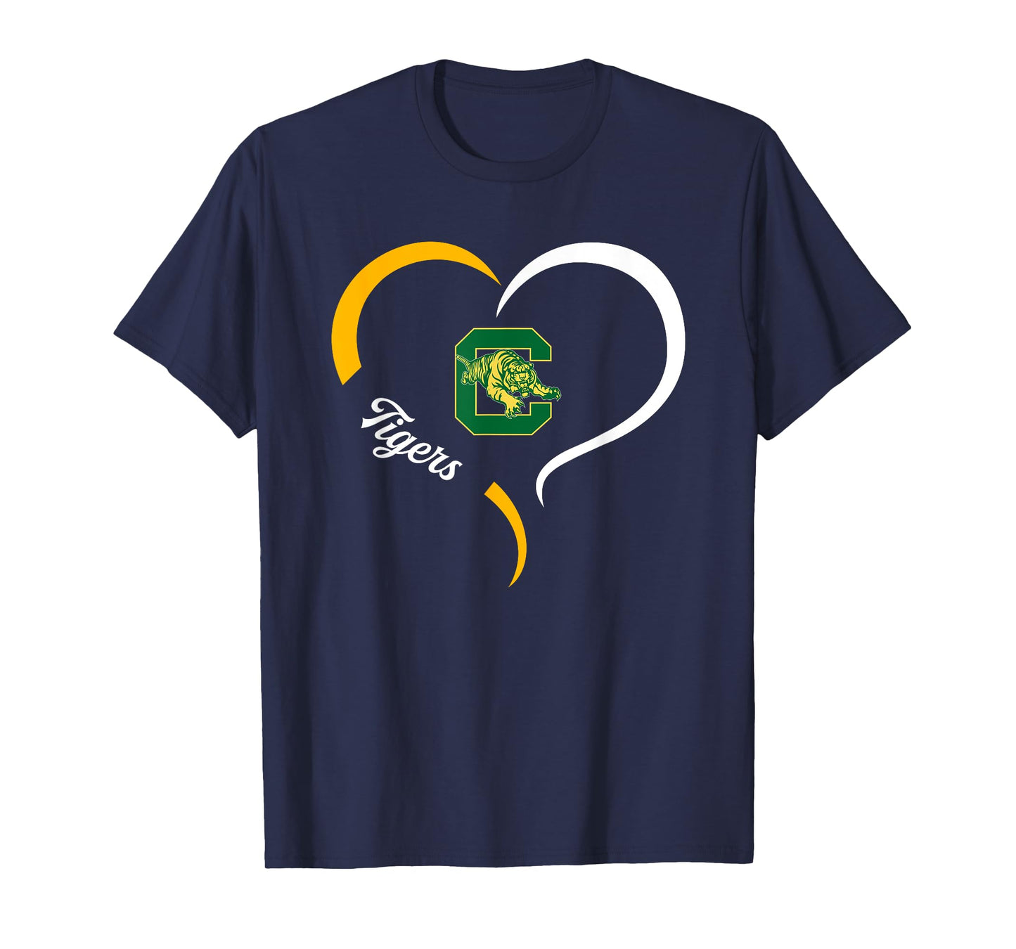 Conway Tigers Logo Half Heart Slogan HS T-Shirt