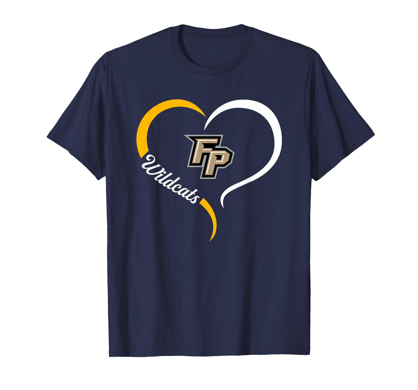 Fort Payne Wildcats Logo Half Heart Slogan HS T-Shirt