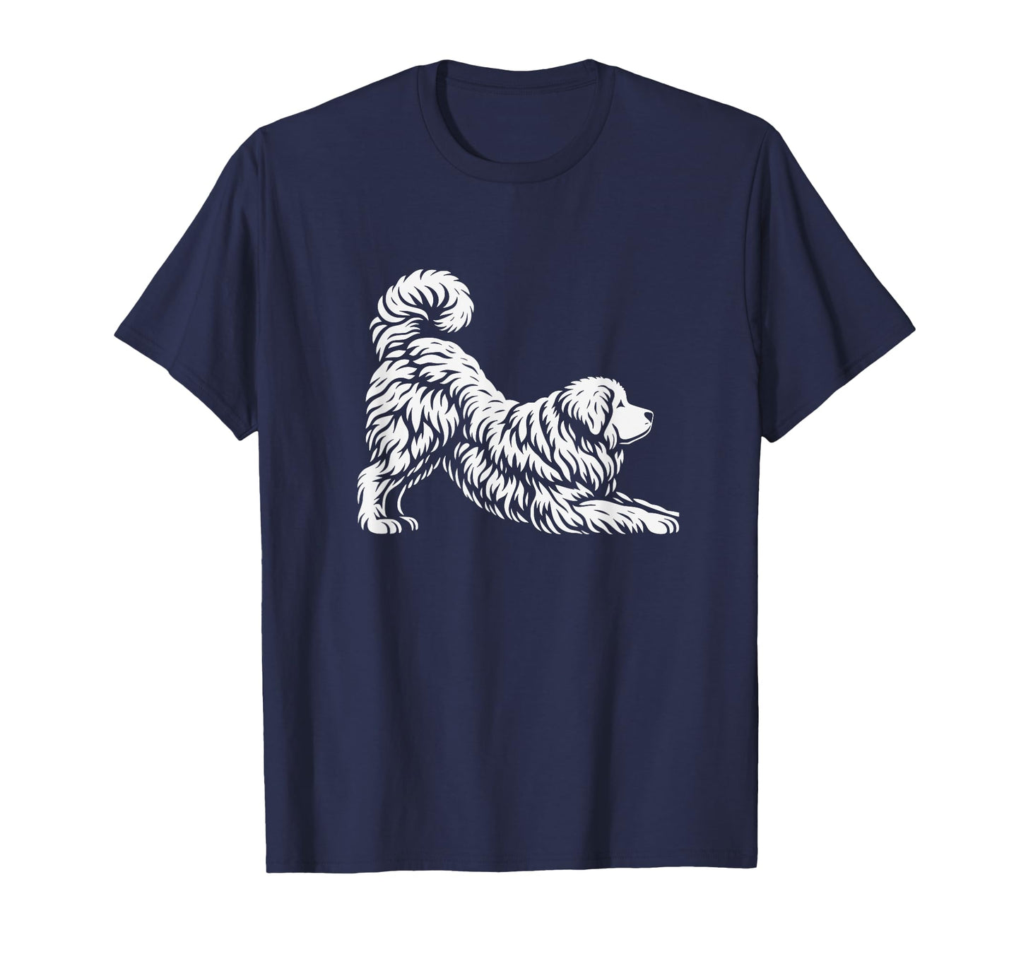 Great Pyrenees Dog Yoga Pose Graphic Design T-Shirt
