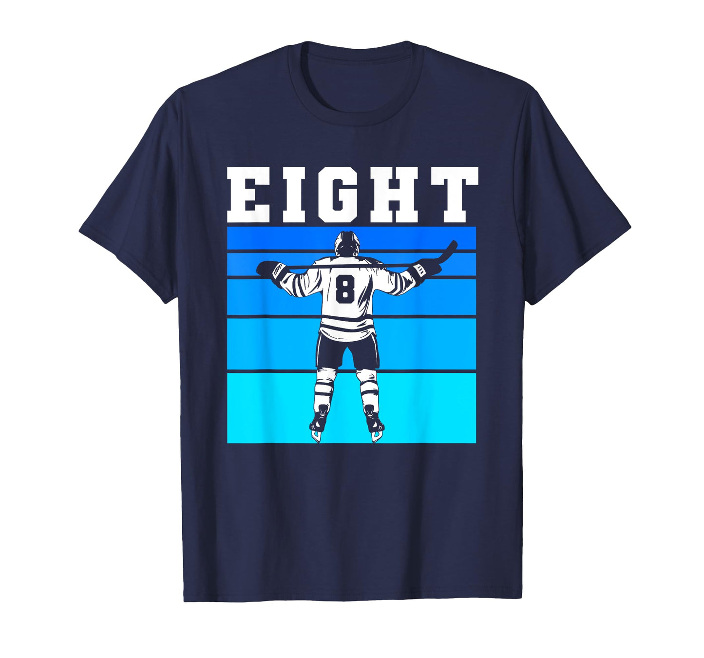 Hockey Boy 8th Birthday Eight Ice Hockey Birthday Party T-Shirt