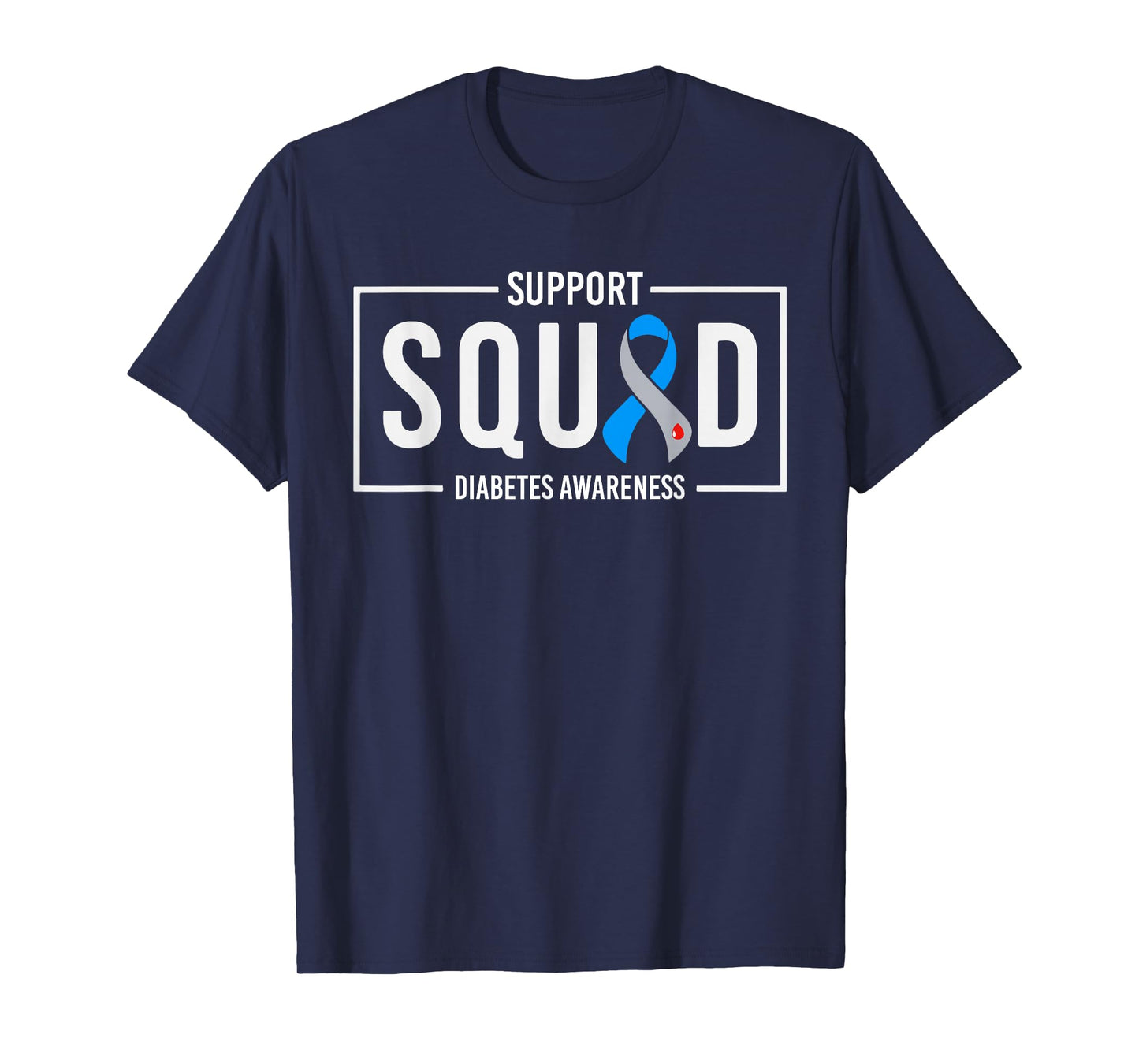 Support Squad Blue T1D Type 1 Diabetes Awareness Month T-Shirt