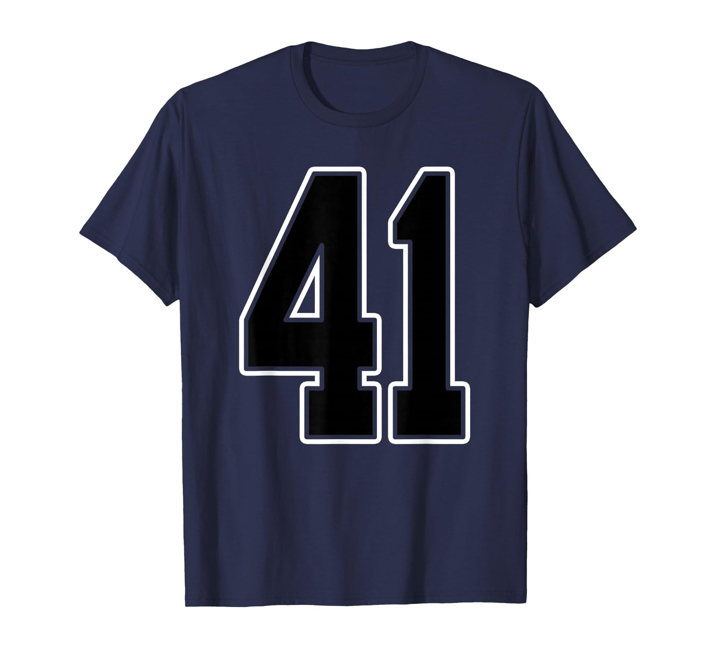 Black and White Number 41 Jersey Player Uniform #41 Fan T-Shirt