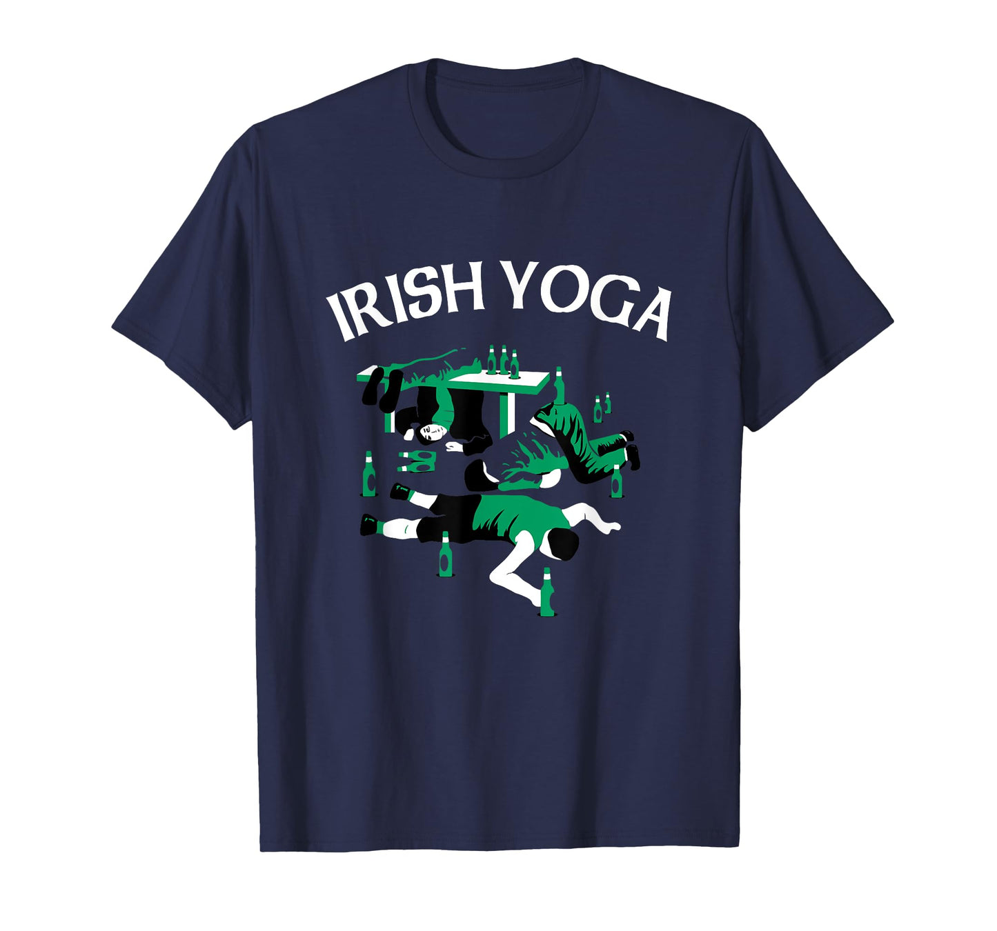 Calhoun Irish Yoga | St. Patrick's Day T-Shirt, Black, Small