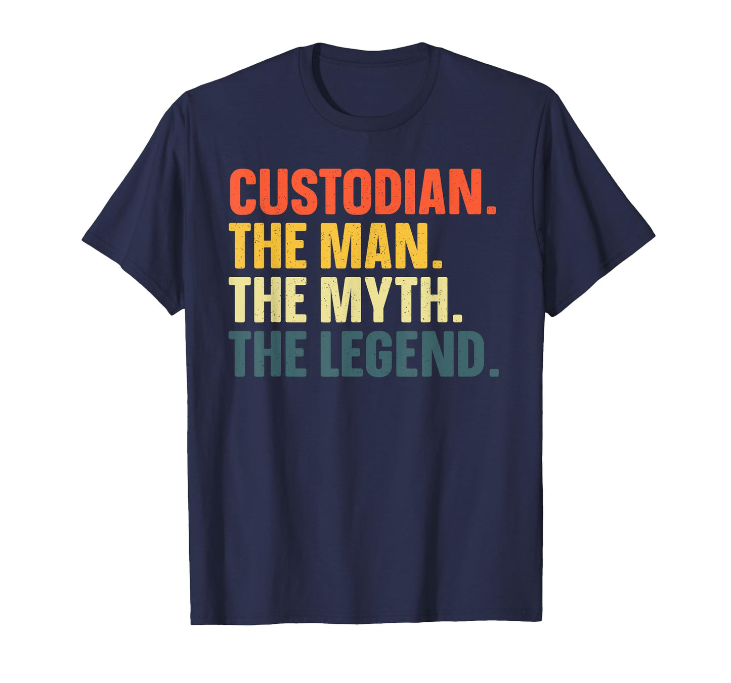 Custodian Art For Men Janitor School Custodian Appreciation T-Shirt