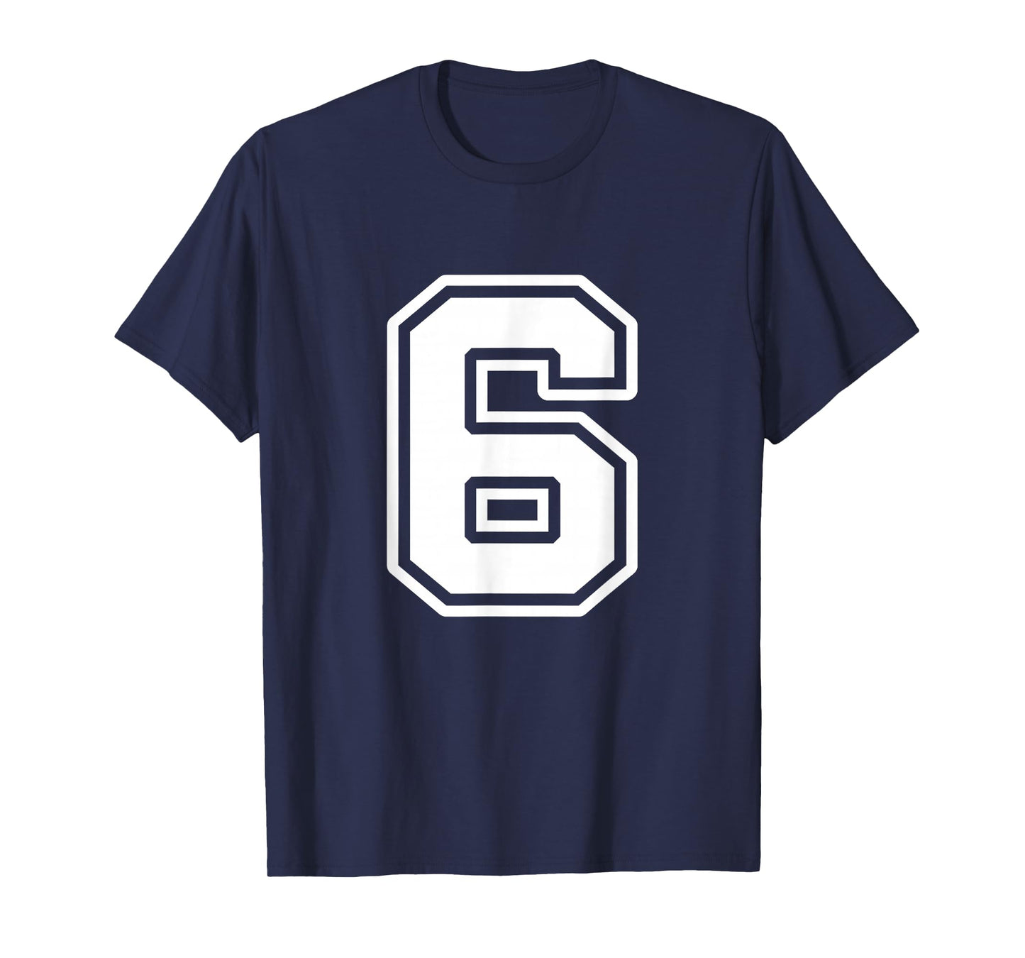 6th Birthday 6 Years Number 6 Uniform Sports Team Jersey T-Shirt