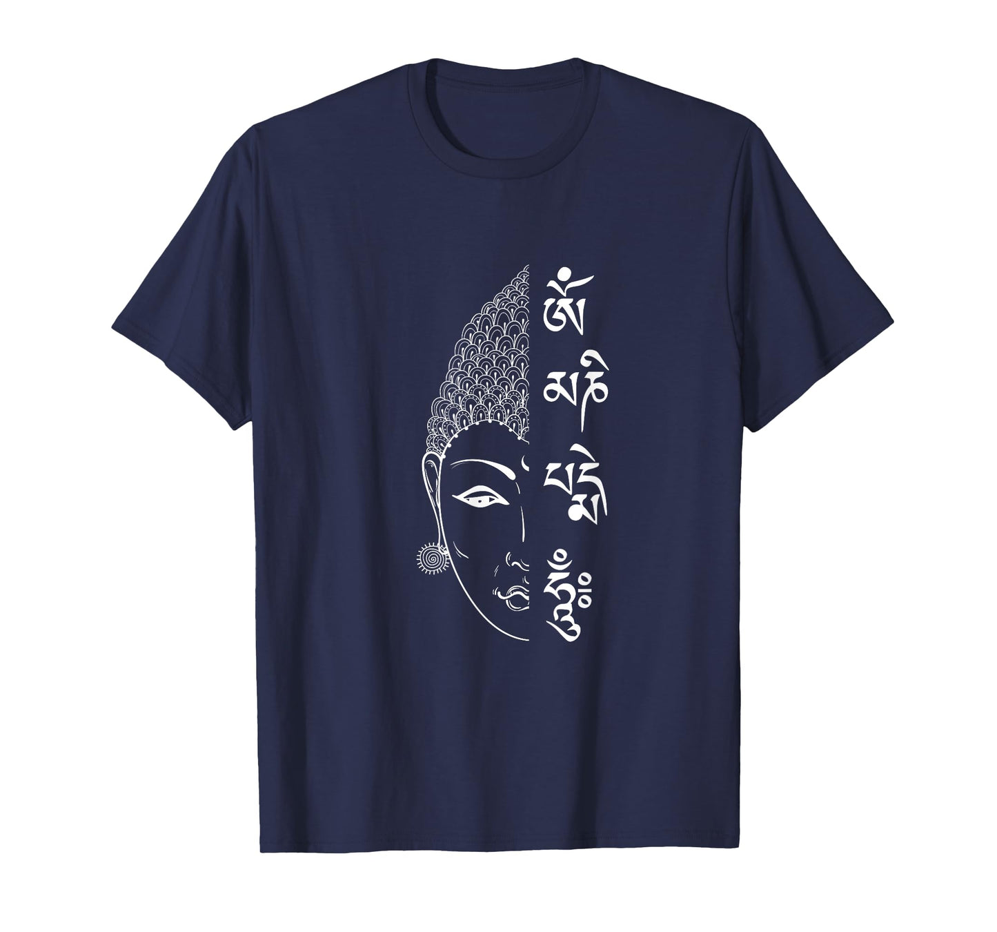 Buddha T-Shirt with Tibetan Mantra Om Mani Padme Hum T-Shirt