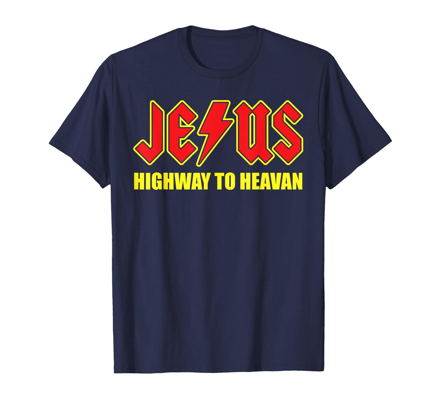 Jesus Highway To Heaven T Shirt -Superhero Jesus Christian T T-Shirt