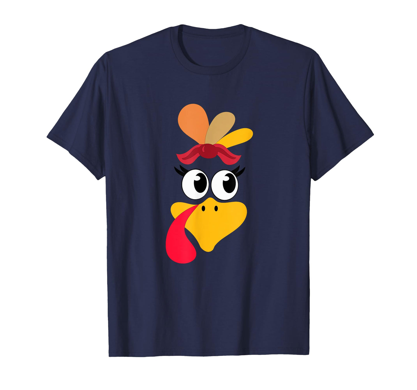Turkey Face Family Thanksgiving Shirts For Women Kids Men T-Shirt