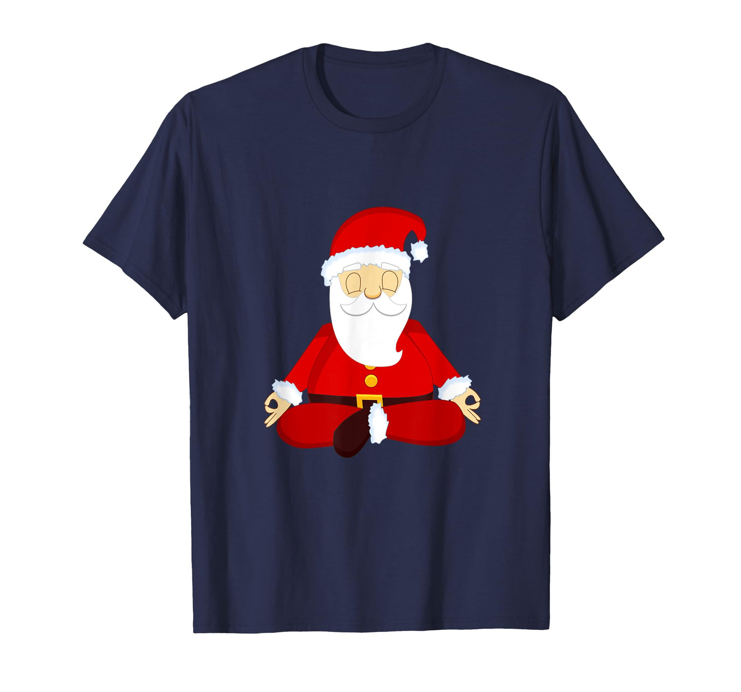 Funny Santa Claus Christmas Yoga Lotus Pose T-Shirt T-Shirt