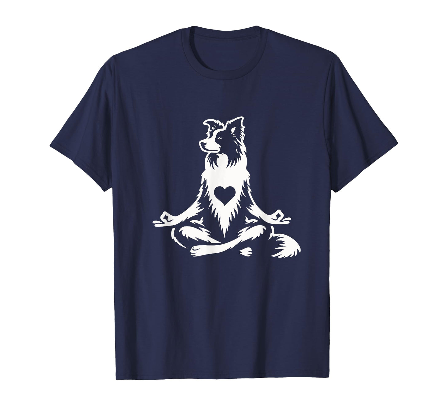 Funny Border Collie Yoga Pose Dog Graphic Design T-Shirt