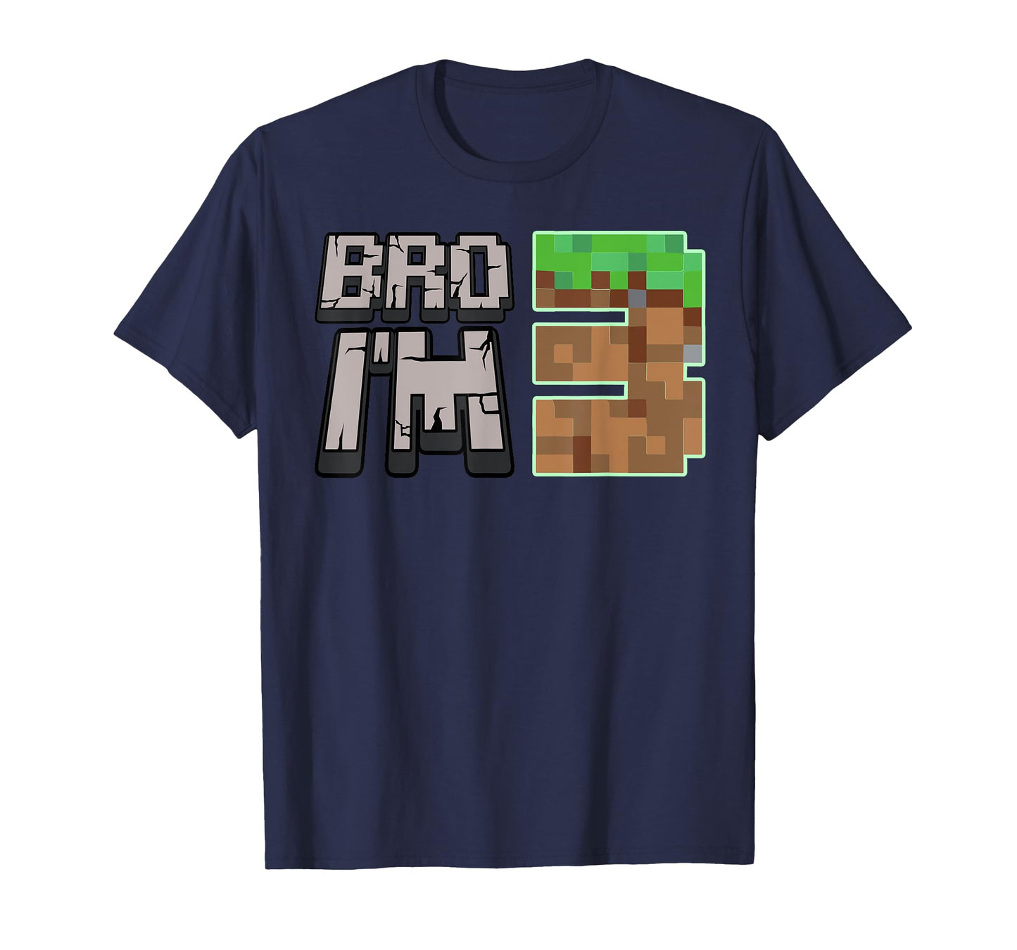 3rd Birthday Boy, Bro I'm 3 Year Old Gamer Pixel Number T-Shirt