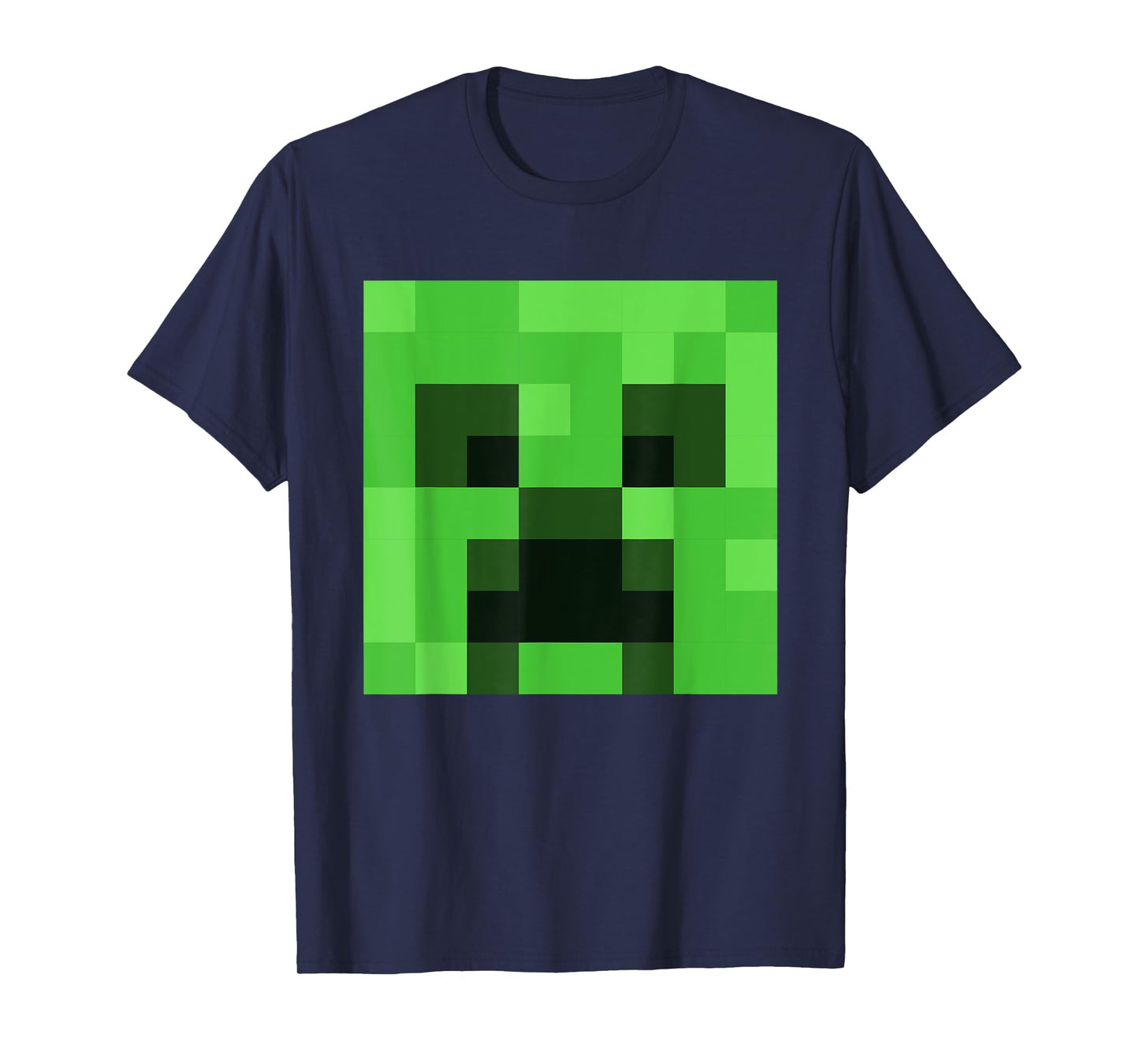 Minecraft Creeper Pixelated Big Face Character T-Shirt