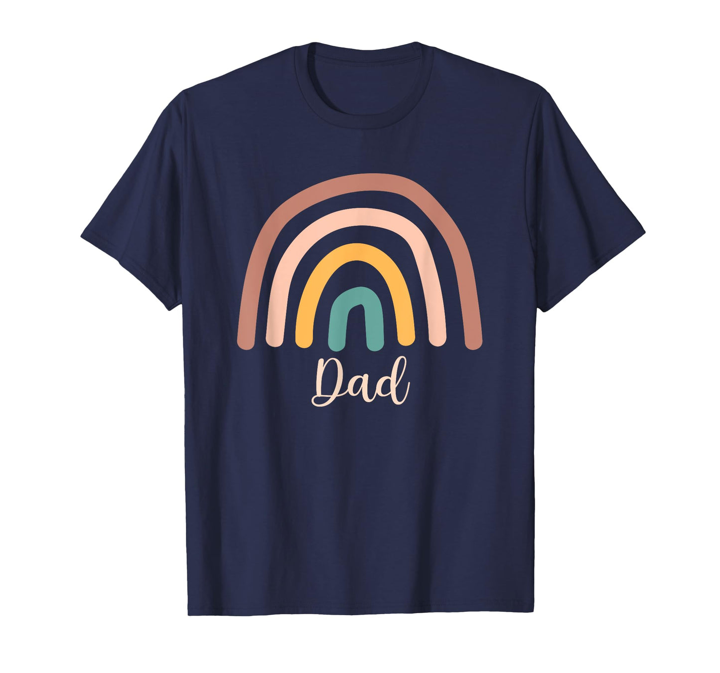 Dad Boho Rainbow Family Matching Birthday Party Father's Day T-Shirt