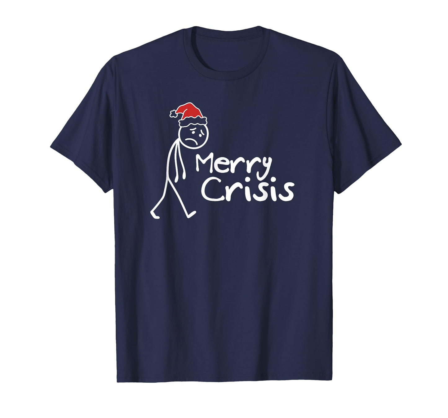 Merry Crisis Funny Christmas Introvert T-Shirt