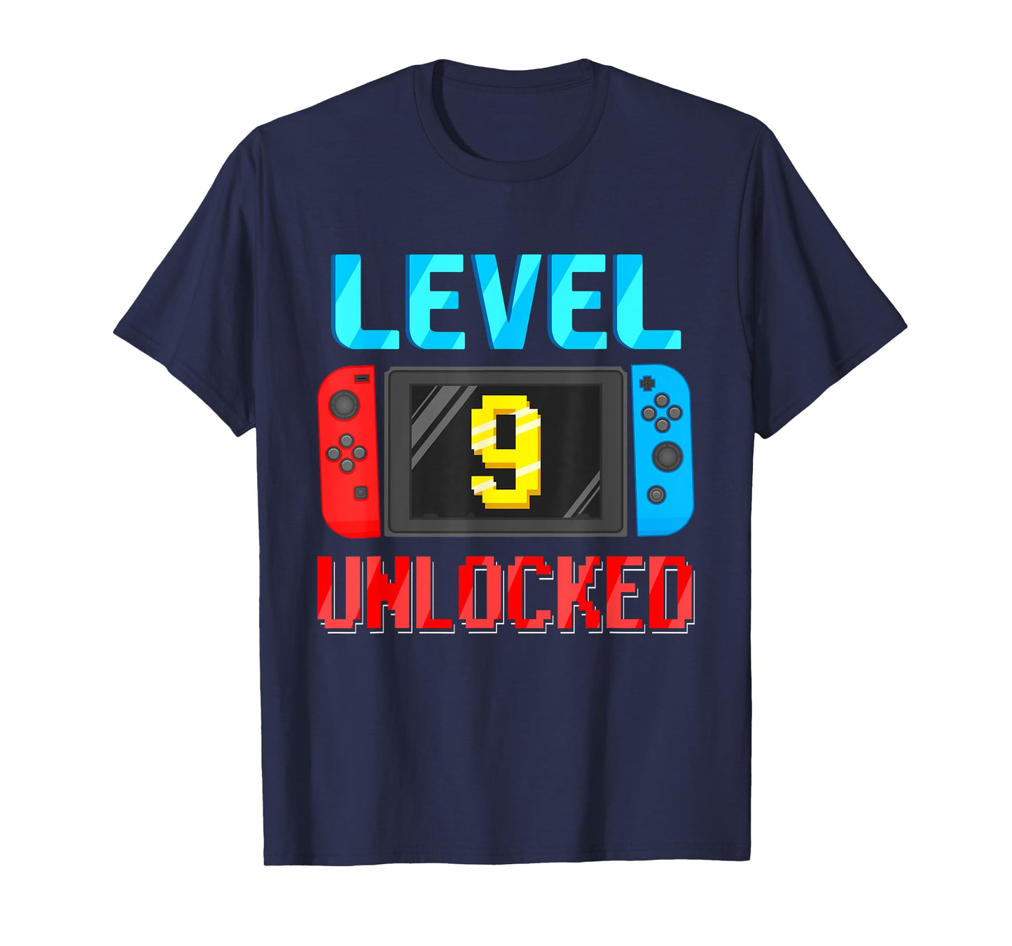 Level 9 Unlocked Birthday Video Gamer 9th Birthday Party T-Shirt
