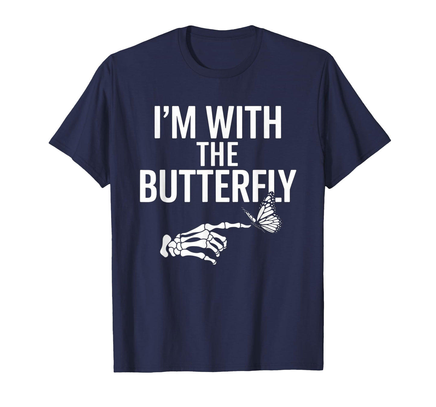 I'm With Butterfly Halloween Costume Couples Matching Gifts T-Shirt