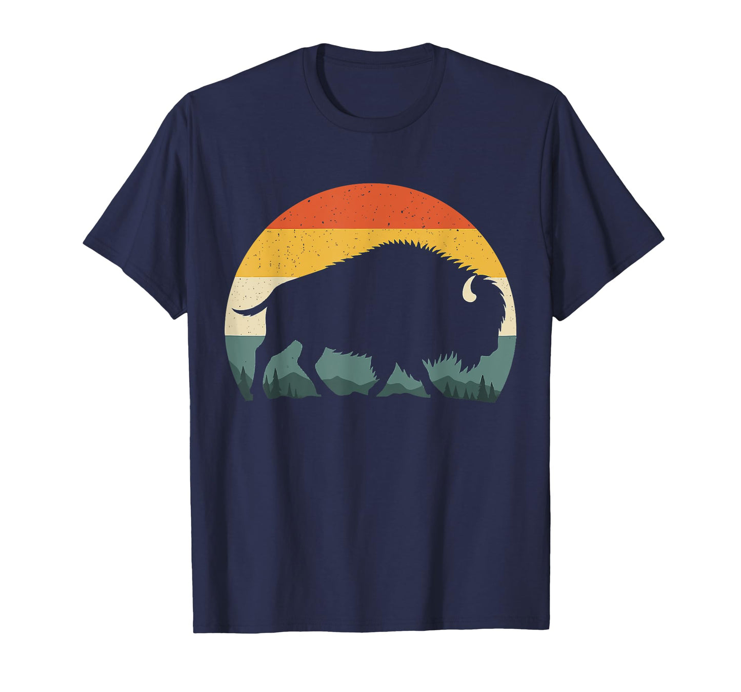 Bison American Buffalo Sunset T-Shirt