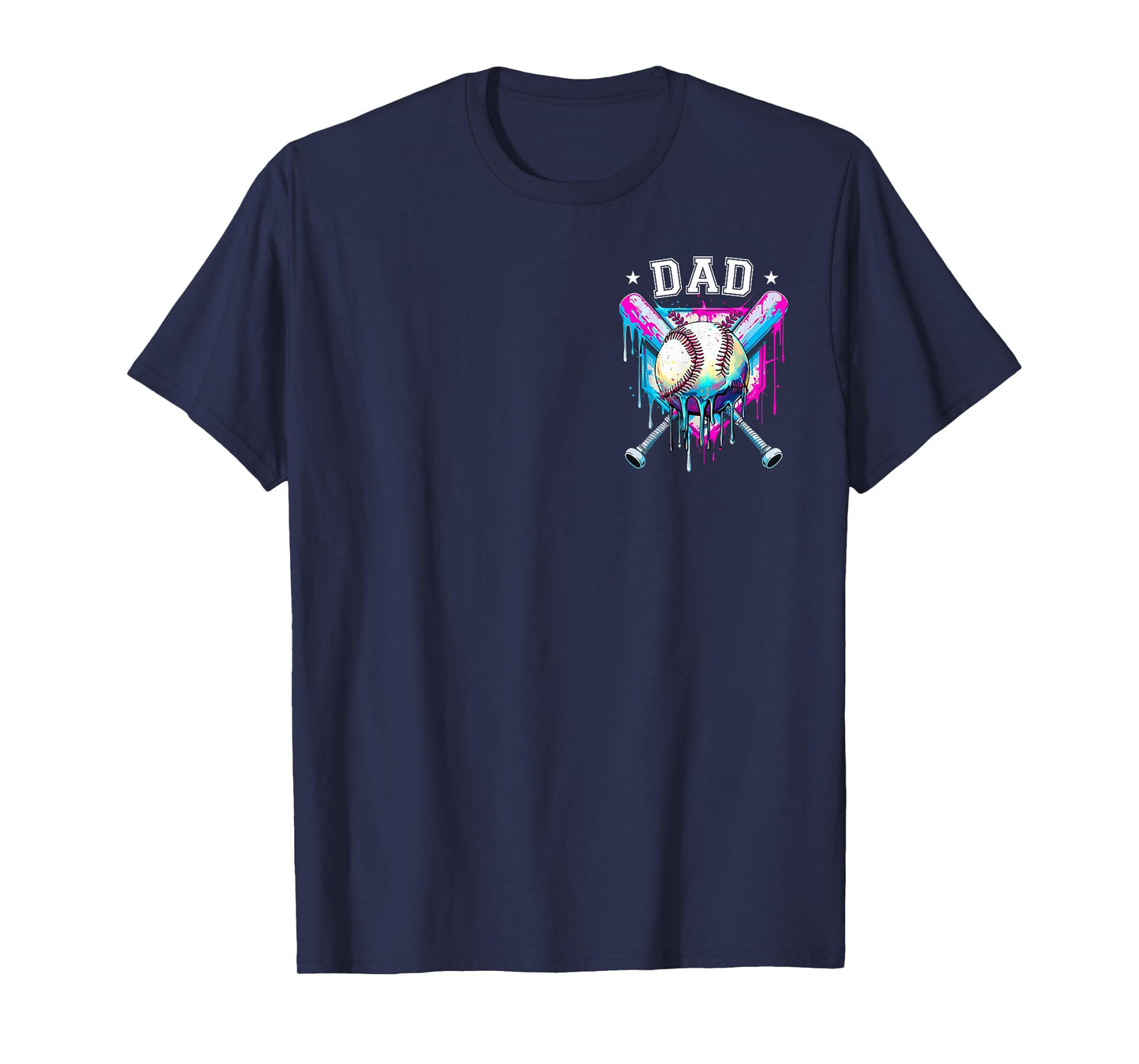 Baseball Ice Cream Drip Dad and Mom of The Birthday Boy T-Shirt