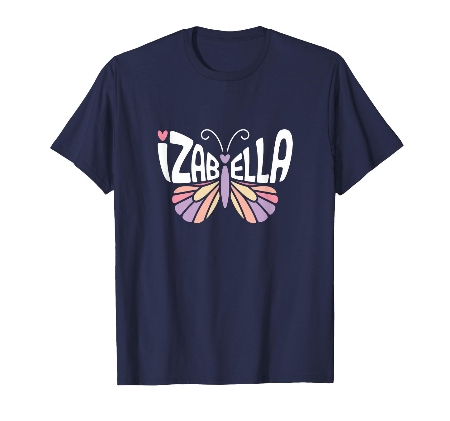 Izabella Butterfly - Personalized Cute Name Word Art T-Shirt