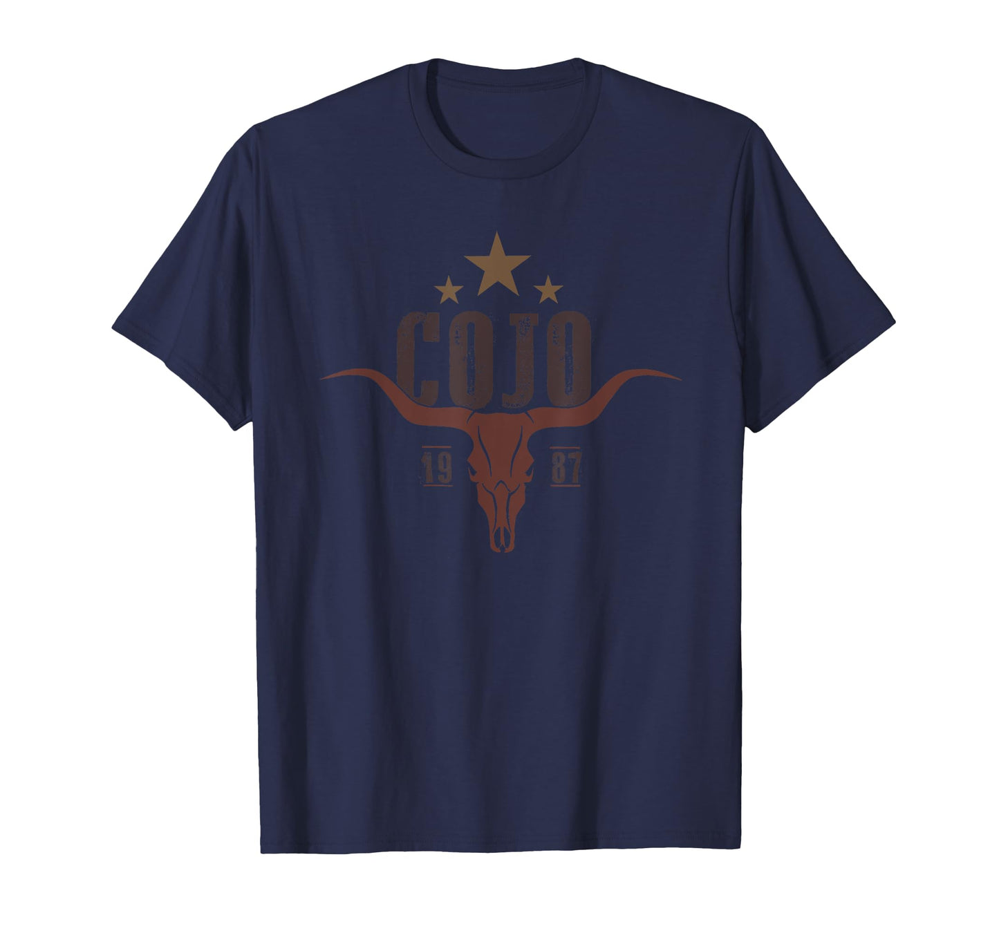 Vintage Rodeo Cojo Western Deserts Bull-Skull Cowhide Cojo T-Shirt