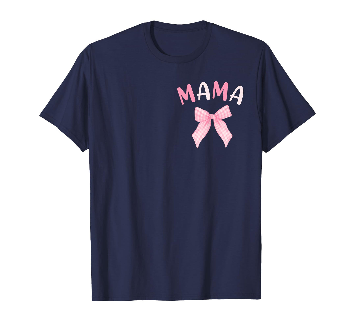 Mama of The Birthday Girl Family Pink Coquette Bow T-Shirt