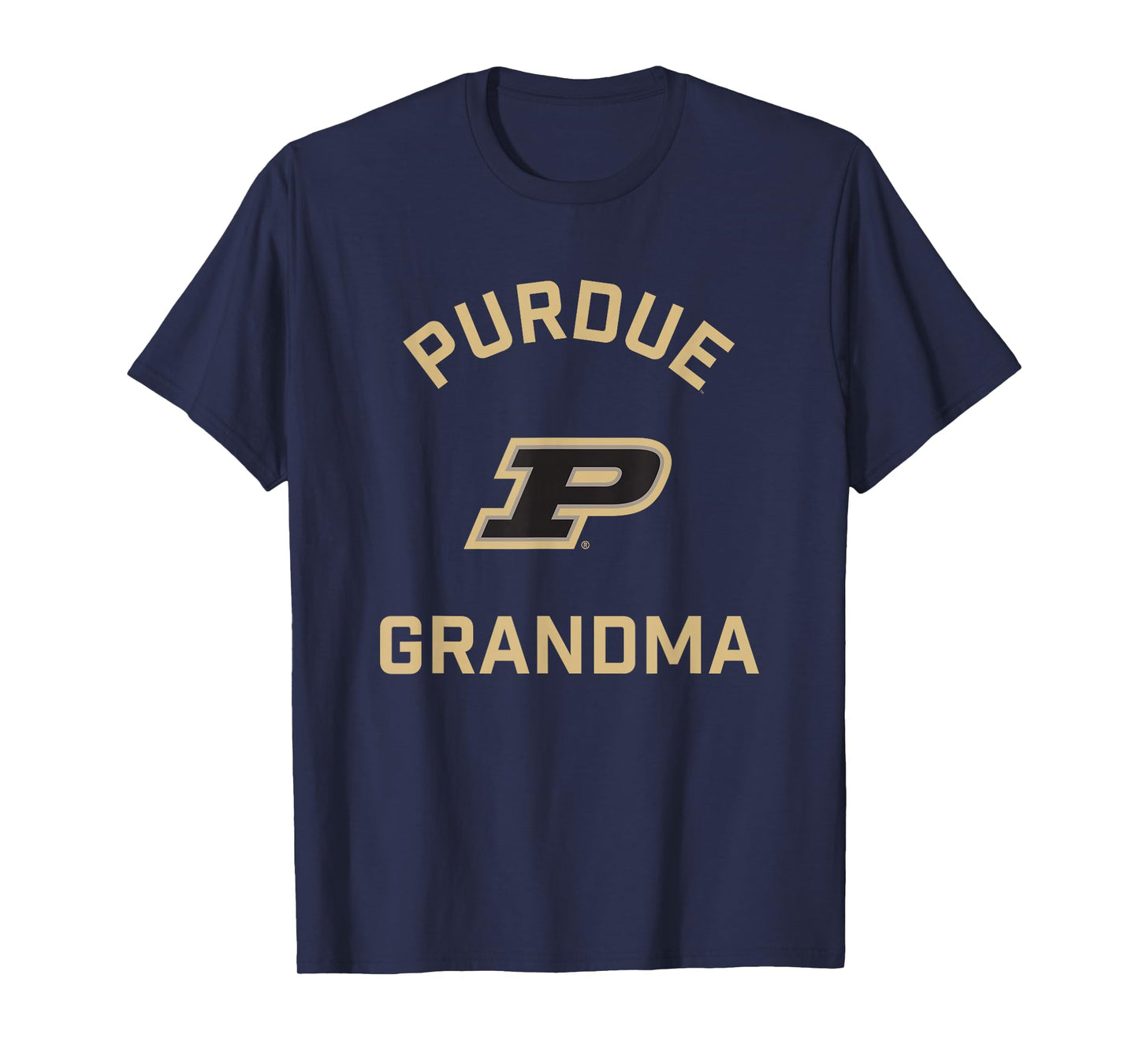 Campus Lab Purdue Boilermakers Arched Grandma T-Shirt - Black, Small, Unisex-Adults, Short Sleeve, Classic Fit, Cotton 100%