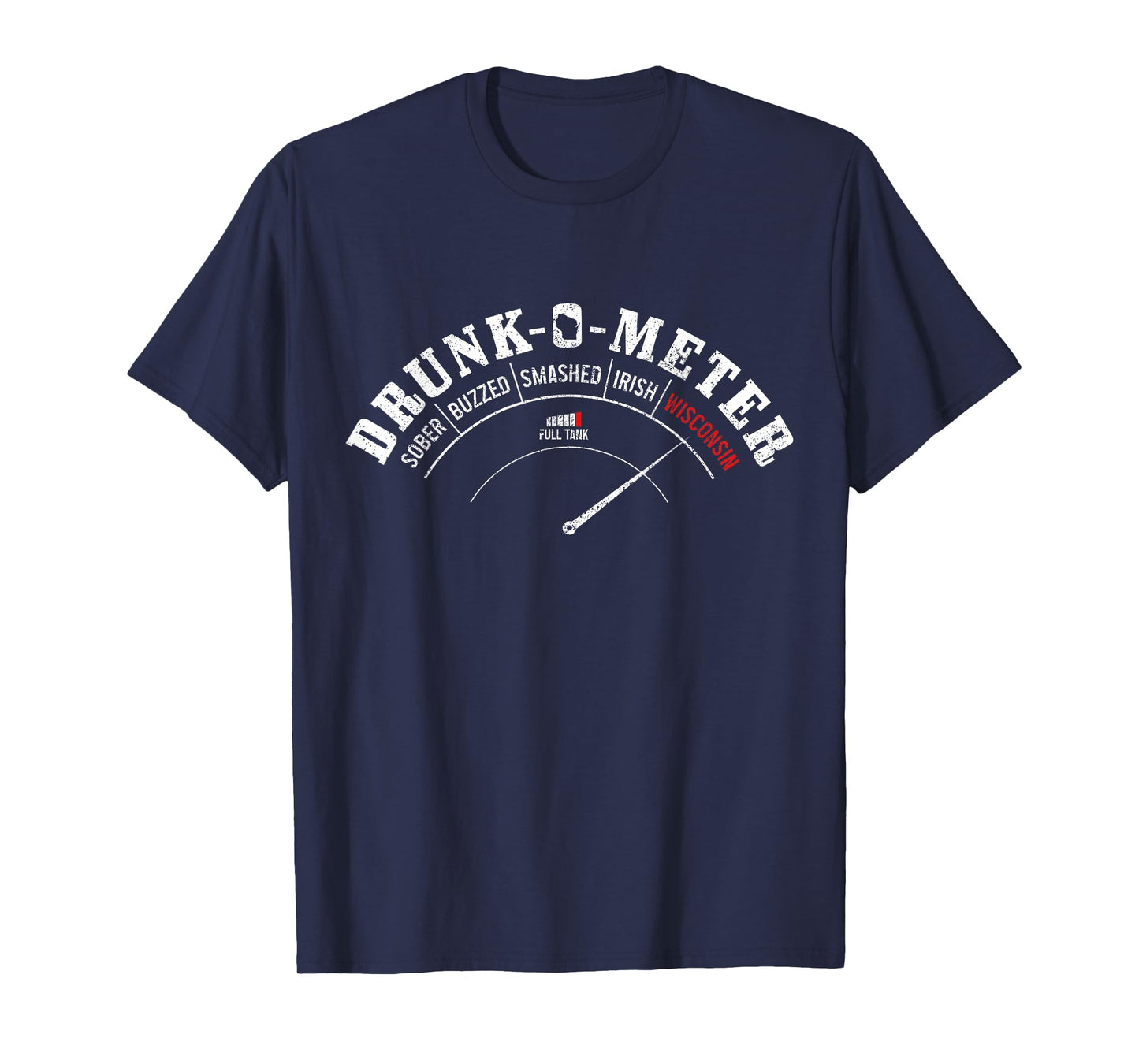 Wisconsin Drunk-O-Meter Funny Drinking Party Pride T-Shirt