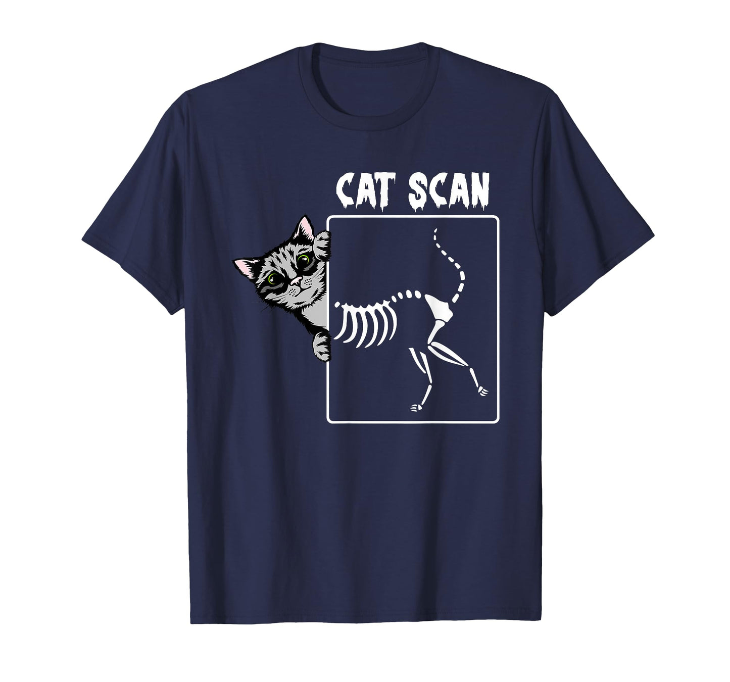 Cat Scan CT Funny Cat X Ray Pun Meme Rad Tech Cat Lover T-Shirt for Men Women Girls Kids