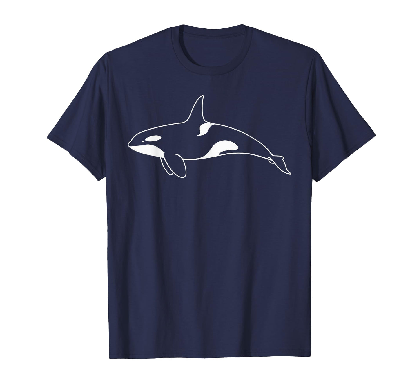 Minimalist Orca Line Drawing Men Women Kids Novelty Orca T-Shirt