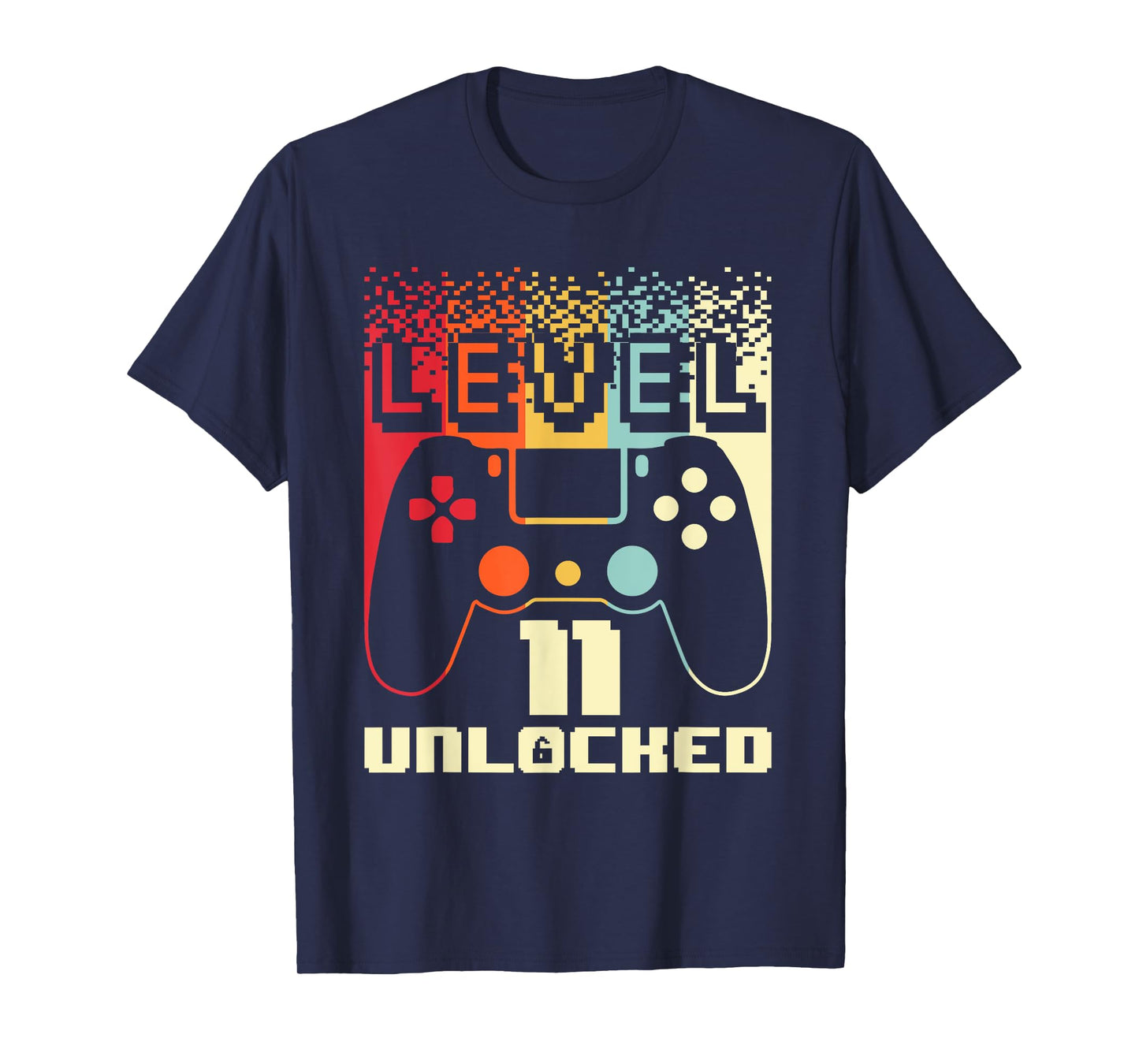 11th Birthday For Boys Level 11 Unlocked Gamer 11 Year Old T-Shirt