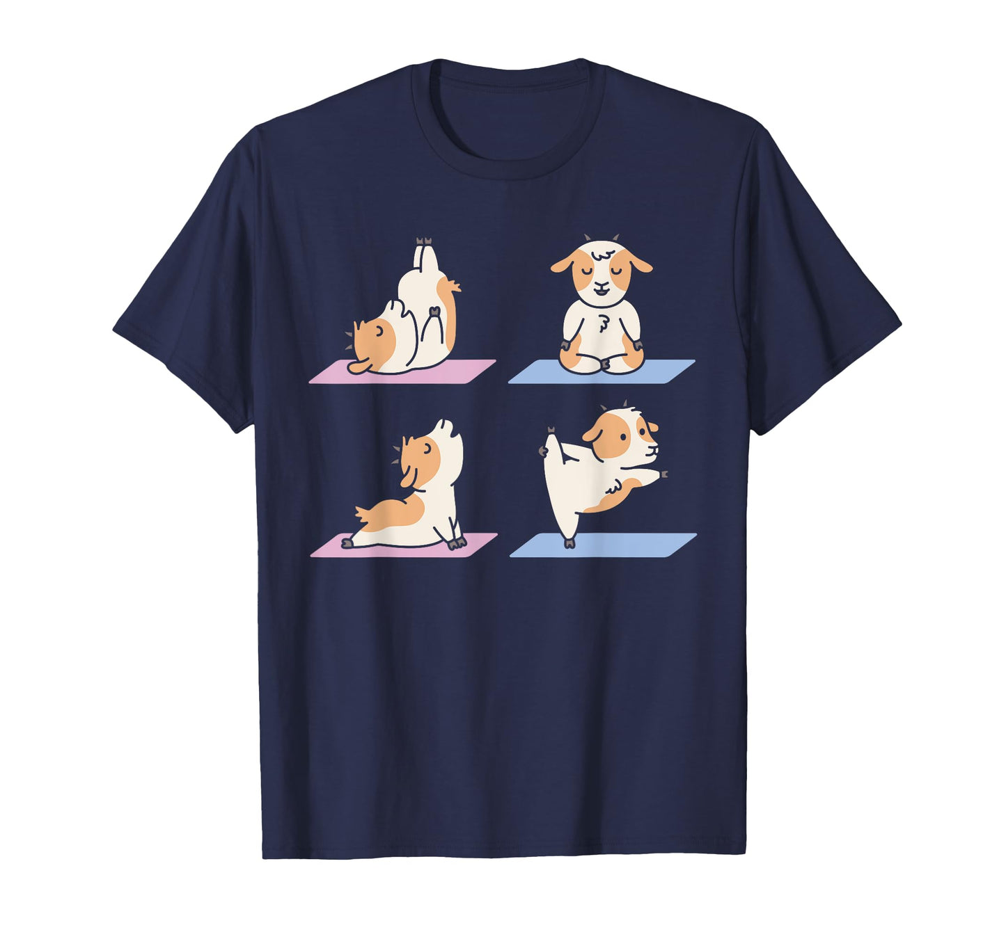 Goat Cute Yoga Animal Poses Yogi Goat Yoga T-Shirt