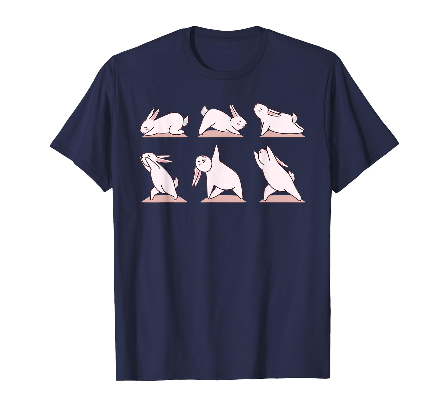 Cute Bunny Yoga Rabbit Poses and Meditation funny T-Shirt
