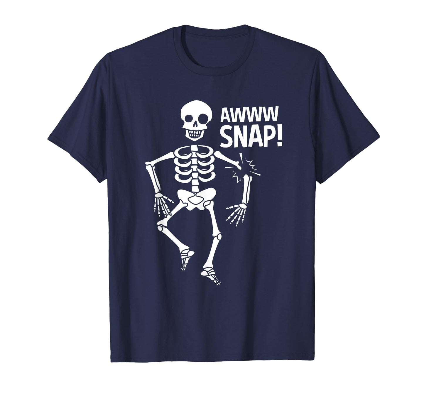 Broken Arm Halloween Aww Snap Skeleton T-Shirt