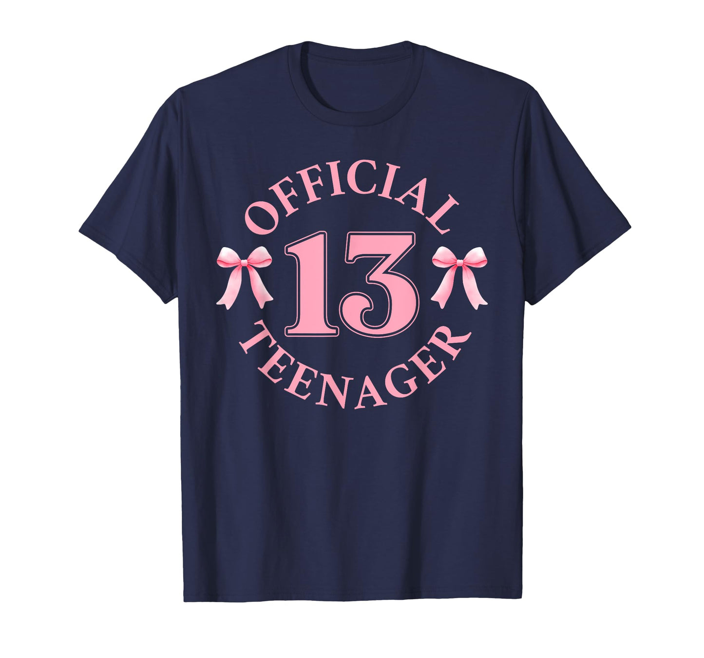 13th Birthday Coquette Bow Pink 13 Year Old Birthday Girl T-Shirt