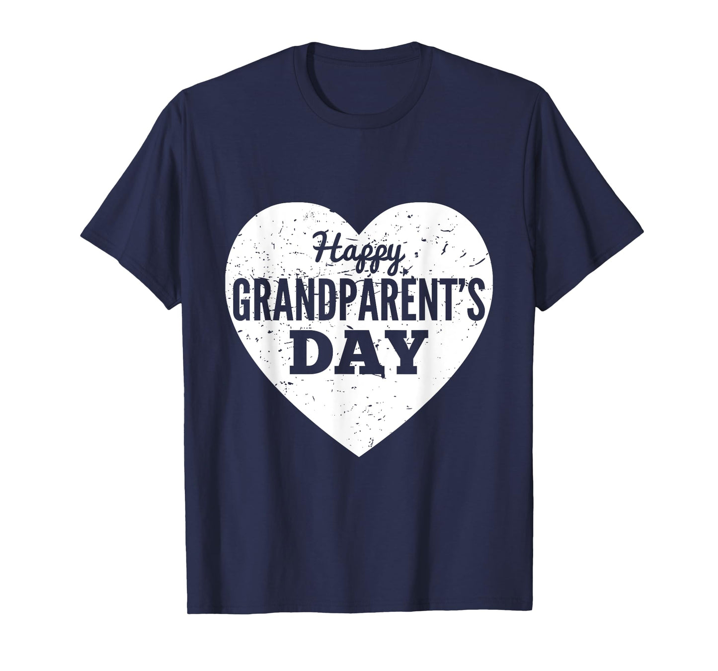 Heart Happy Grand Parents Day Grandma Grandpa T-Shirt