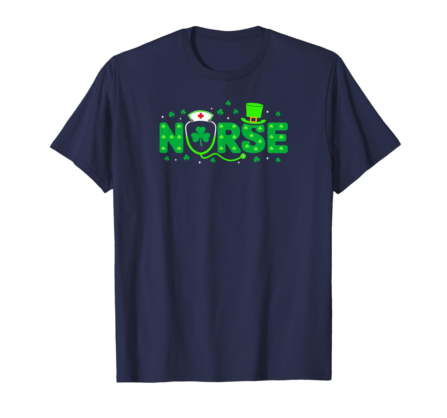 Lucky Nurse Shamrock Stethoscope Scrub Nurse St Patricks Day T-Shirt