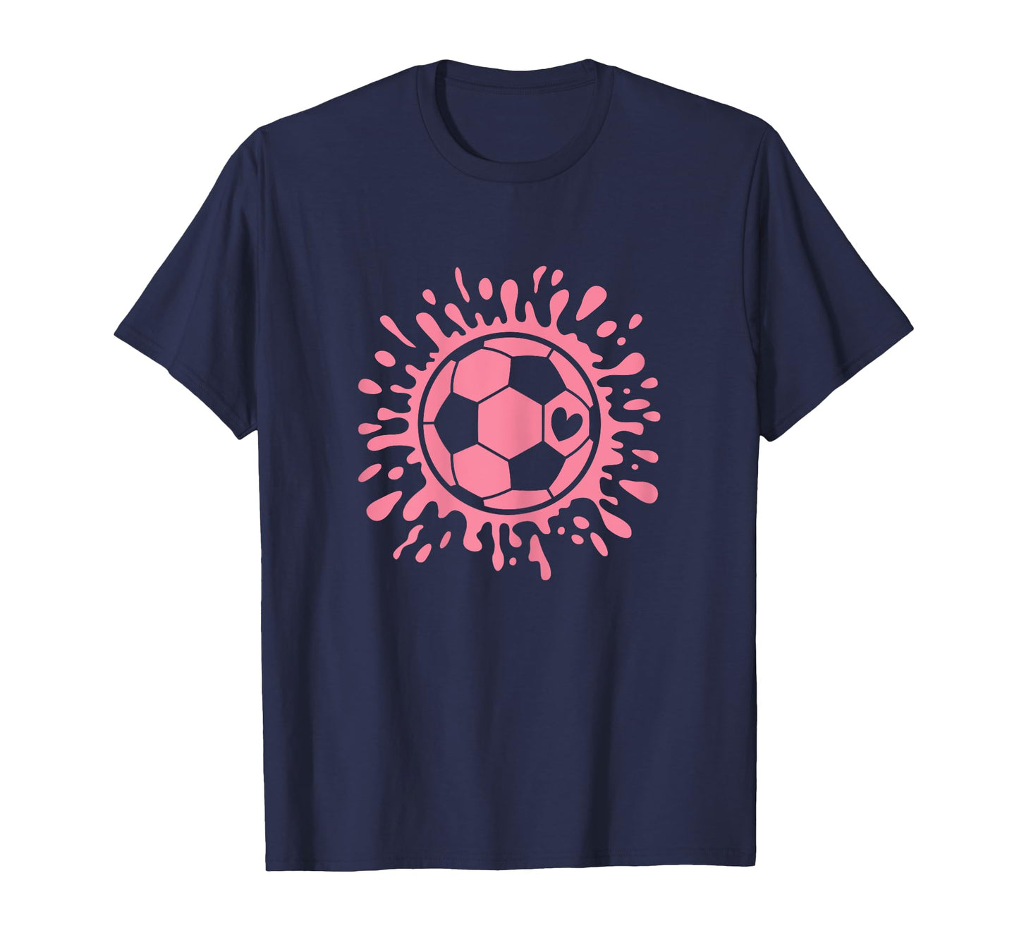 Soccer Ball Cute Pink Soccer Lover Women Girls Kids T-Shirt