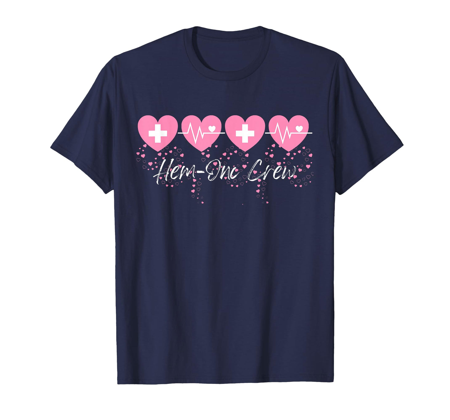 Valentines Hem ONC Crew Nurse Hematology Oncology Heartbeat T-Shirt