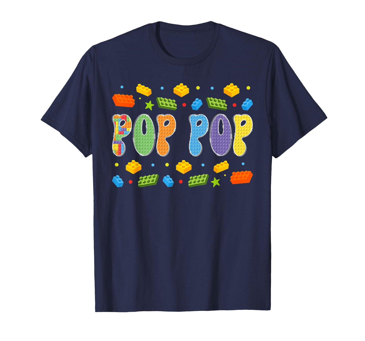 Pop Pop Building Bricks Block Master Builder Matching T-Shirt