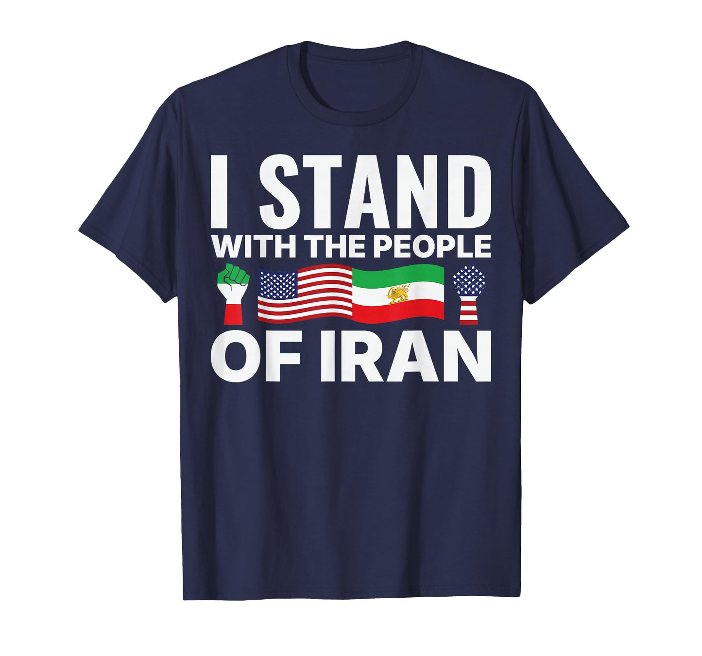 I Stand with People Iran Free Iran Support Iranian MIGA T-Shirt