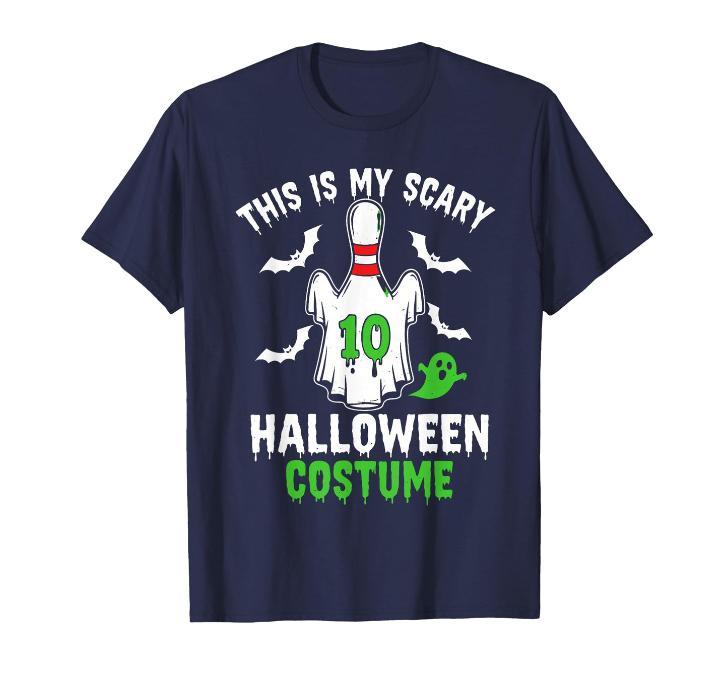 This is My Scary Halloween Costume Bowling Pin Ghost Spooky T-Shirt