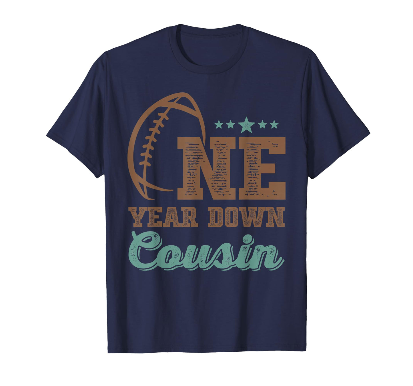 Cousin Of The Birthday Boy 1st Year Down Birthday Football T-Shirt