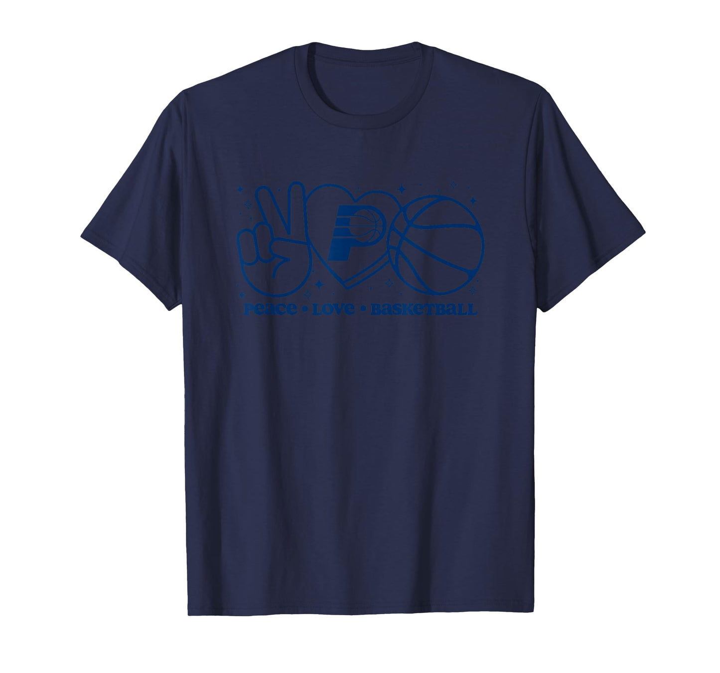 NBA Indiana Pacers Peace Love Basketball T-Shirt
