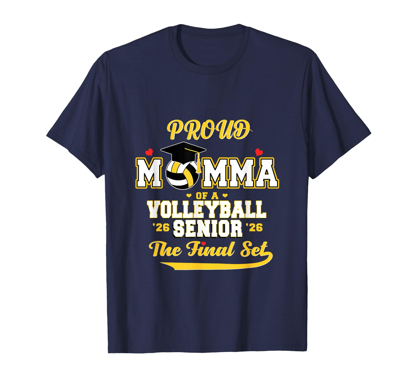 Cool Family '26 Graduation Volleyball Player Momma #9 T-Shirt