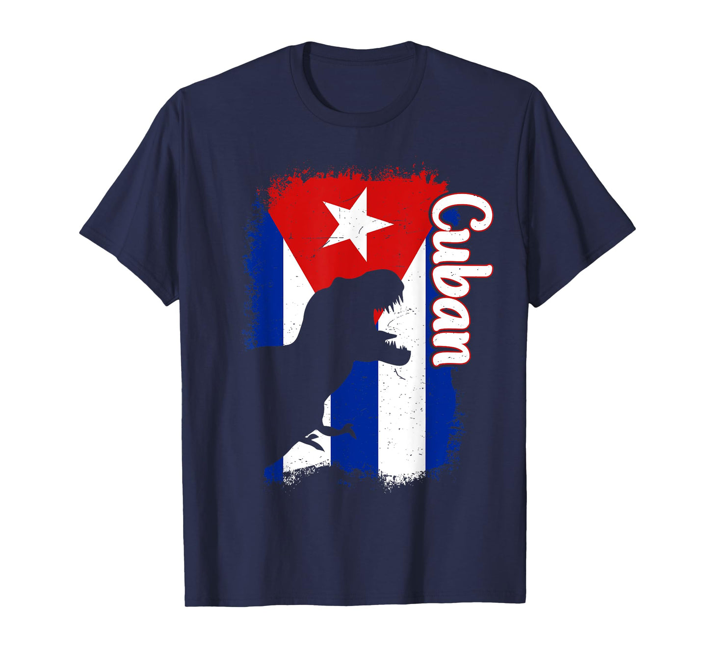 Boys Cubanita Cuba Flag Cuban Dino Kids Hispanic Heritage T-Shirt