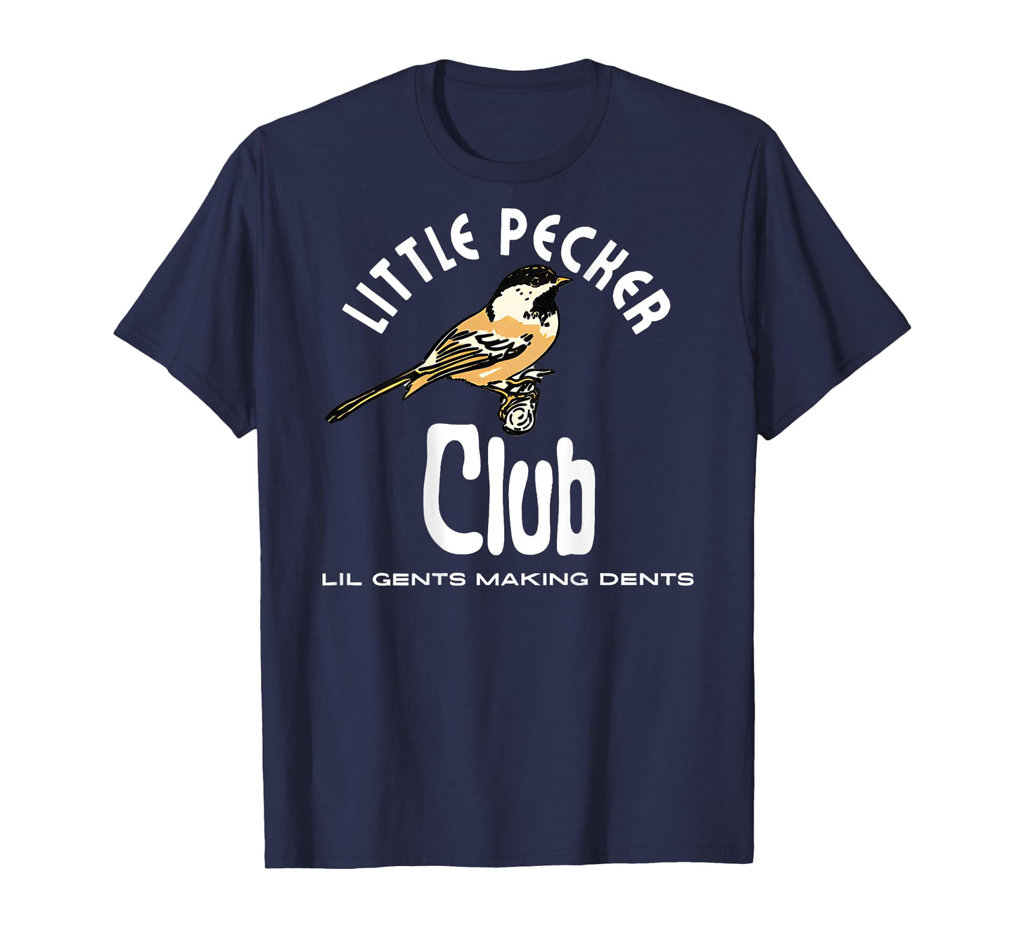 little pecker club Black Humor Club T-Shirt Unisex-Adults Small Short Sleeve Crew Neck Loose Fit Polyester 100% Imported