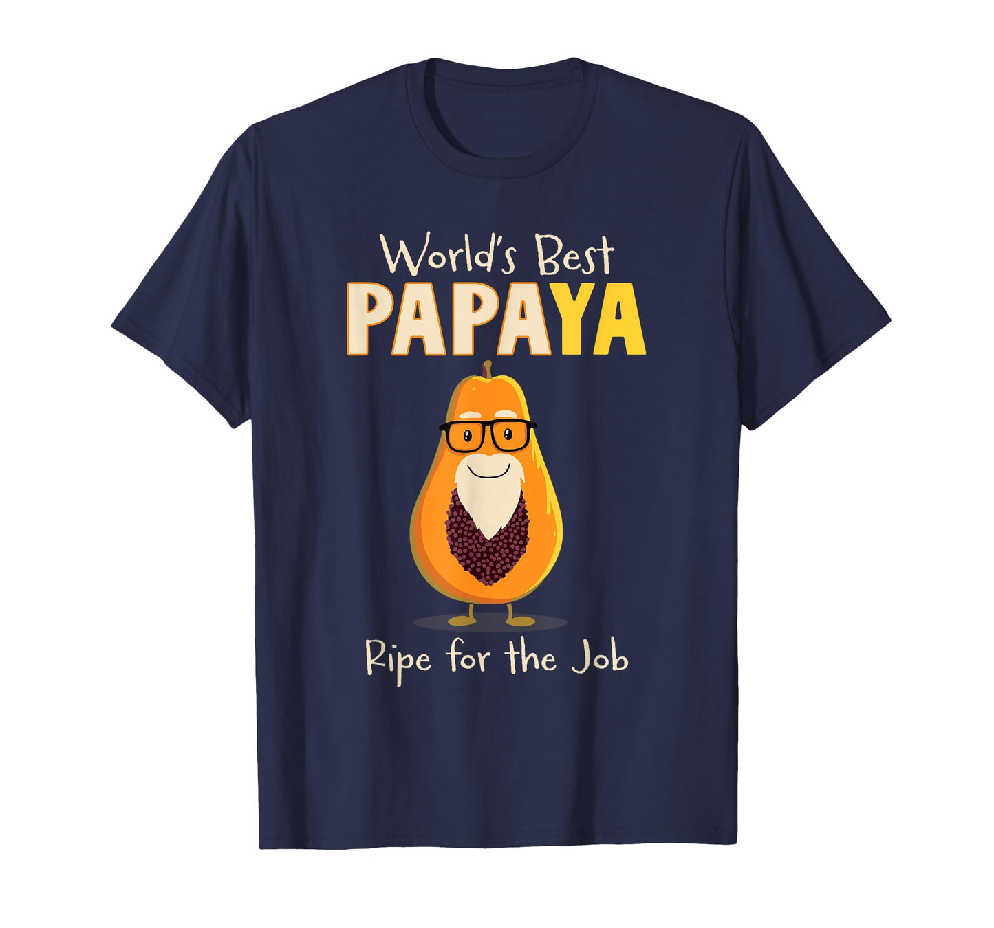Funny Grandfather World's Best Papa Papaya Pun T-Shirt